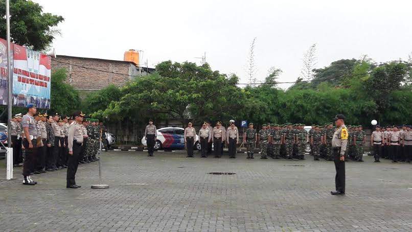 Polres Metro Bekasi Gelar Apel Pergeseran Pasukan PAM TPS