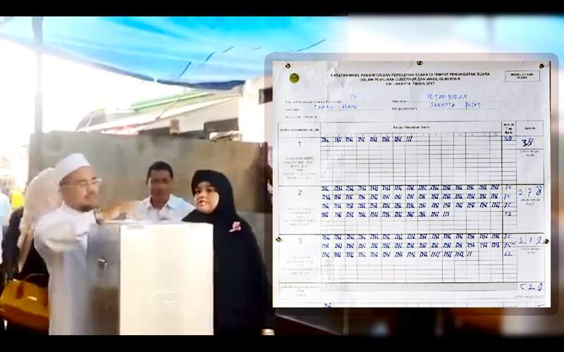 Sempat Dihitung Ulang, Ahok-Djarot Unggul di TPS Tempat Habib Rizieq Nyoblos