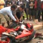 Ngebut, Pengendara Ninja Sport Tewas Di TKP