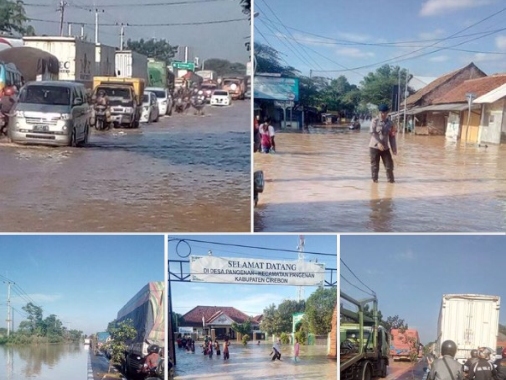 Banjir Terjang Cirebon, Pantura Lumpuh
