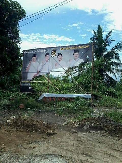 Jelang Pilwalkot Banjar, Oknum Lakukan Pengrusakan Baligho