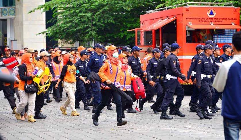 Gelar Simulasi, Gedung Sate Siaga Hadapi Bencana