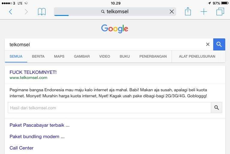 Protes Tarif Mahal, Hacker Bajak Website Telkomsel