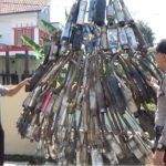 Awal Ramadhan, Polsek Indihiang Bikin Monumen Knalpot Bising Hasil Razia