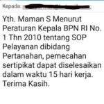 Kerja BPN Subang "Lola", Pemohon Sertifikat Kecewa