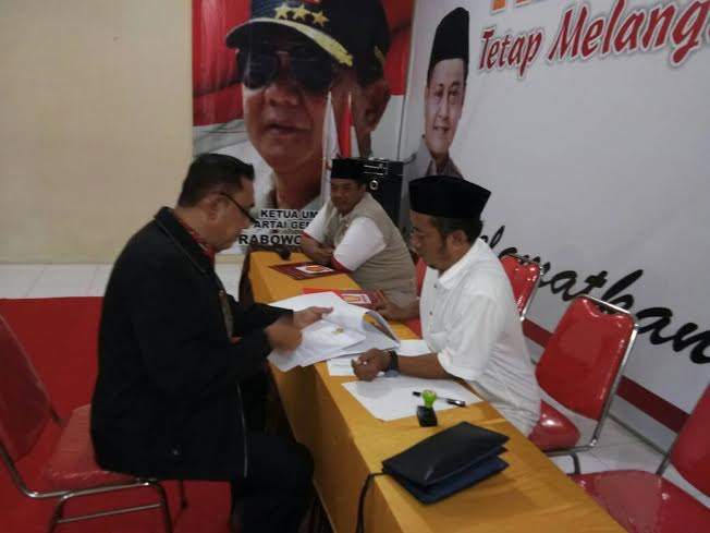 Giliran Kadisnakertrans Daftar Bacabup Lewat Gerindra