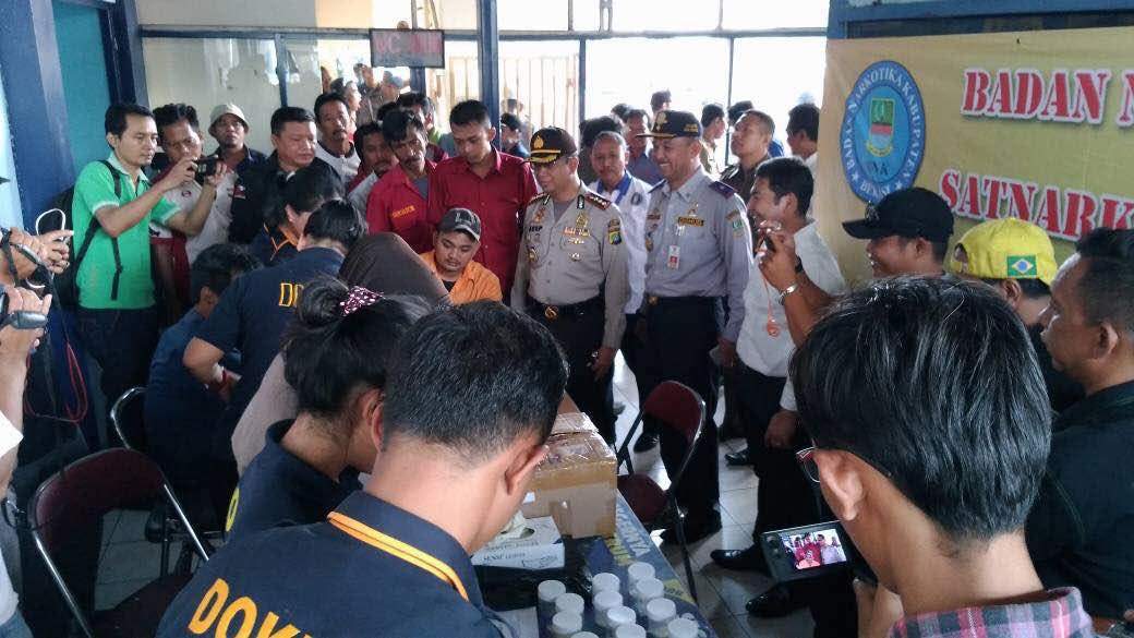 Puluhan Sopir Bus Angkutan Lebaran Dites Urine