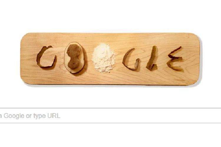 Ilustrasi Talenan Potongan Kentang Jadi Google Doodle Hari Ini