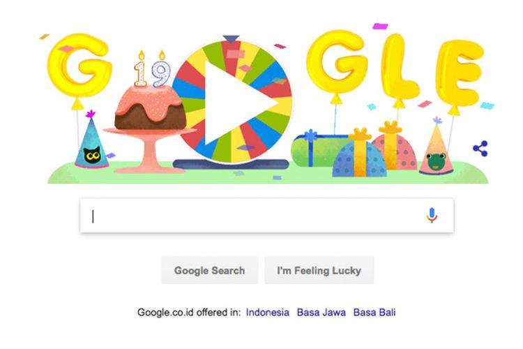Roda Keberuntungan Pemutar Kejutan Ultah Google ke 19 Roda Keberuntungan Pemutar Kejutan Ultah Google ke 19