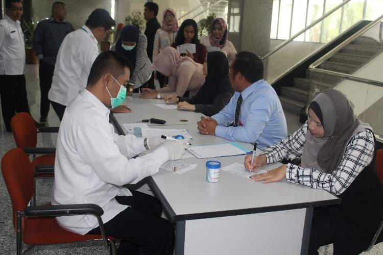 Deteksi Dini P4GN BI Tasik Lakukan Tes Urine, Ini Hasilnya