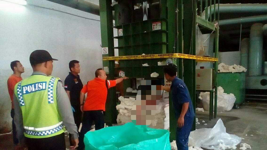 Karyawan Operator Mesin Ballpres PT EMBEE Tekstil, Ditemukan Tewas Mengenaskan