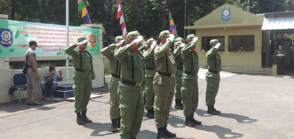 Lomba Baris Berbaris Ramaikan Peringati HUT Satpol PP dan Linmas