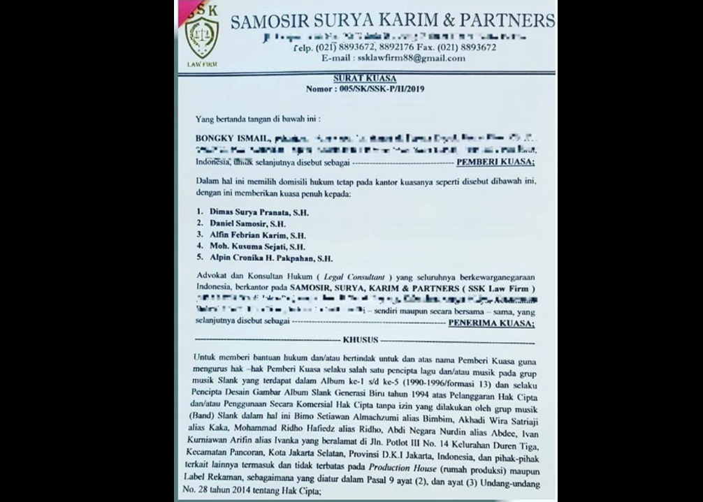 SLANK Resmi Digugat Mantan Bassis