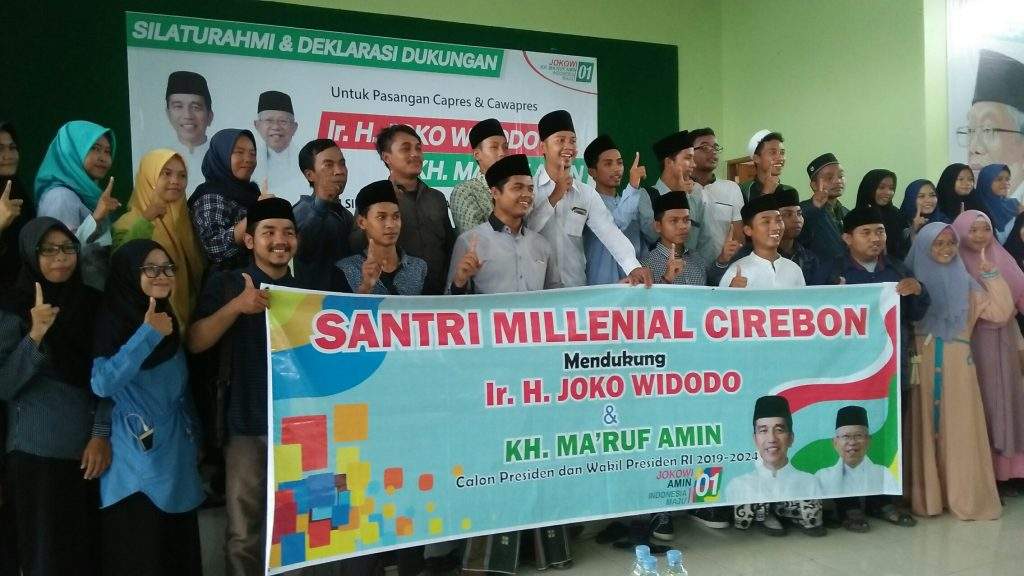 Ratusan Santri Millenial Cirebon, Siap Tangkal Hoax dan Menangkan Jokowi-Maruf Amin