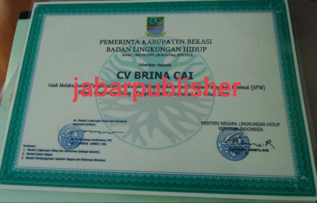 CV Brina Cai Diduga Palsukan Dokumen Pengelolaan Lingkungan Hidup