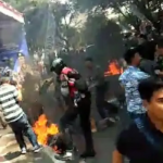 Bakar Polisi, 15 Oknum Mahasiswa Ditangkap
