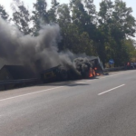 Lagi, Tabrakan Beruntun & Mobil Terbakar Terjadi di Tol Cipularang Km 91