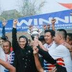 Meriah! Teh Celli Tutup Turnamen Rengasdengklok Cup U35+