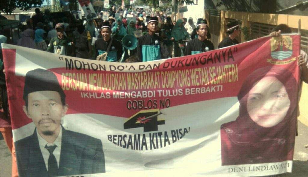 Kampanye Pas Hari Santri, Calon Kuwu No 4 Tarsono Pakai Cara Beda Rebut Simpati Warga
