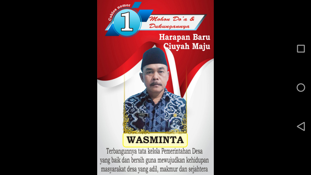 Wasminta Calon Kuwu Nomor 1, "Harapan Baru Ciuyah Maju"