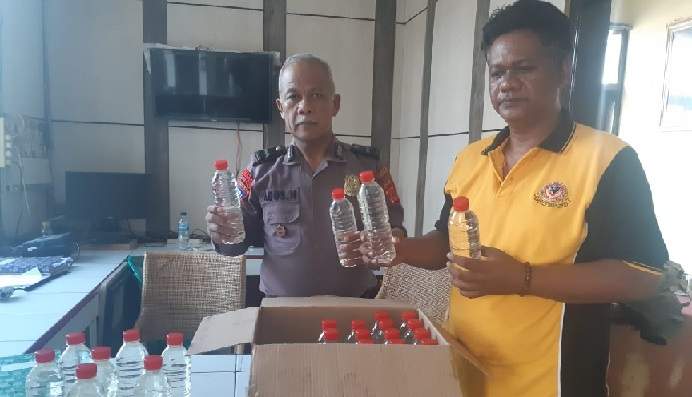 Razia Miras, Polsek Pangenan Sita Puluhan Botol Ciu