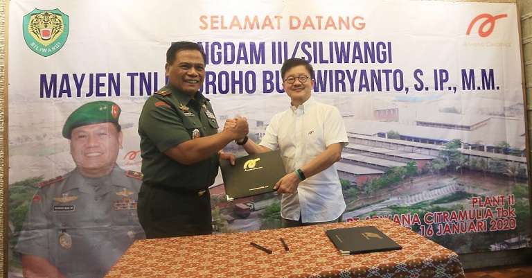 Pangdam III/Siliwangi Teken MoU dengan PT Arwana Citramulia