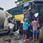 Detik-Detik Truk Tangki vs Bus Dewi Sri Saling Sosor di Pantura Gebang