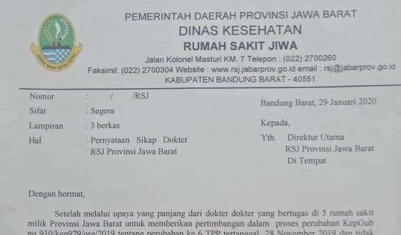 'Perawat Seharga Dokter', Komite Medik RSJ Prov Jabar Buat Pernyataan Sikap 'Perawat Seharga Dokter', Komite Medik RSJ Prov Jabar Buat Pernyataan Sikap