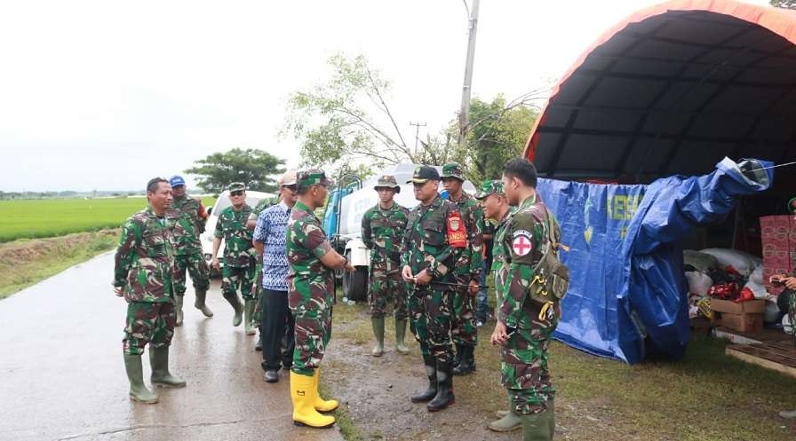Karawang Darurat Bencana, Danrem 063/SGJ Kunjungi Posko Karangligar