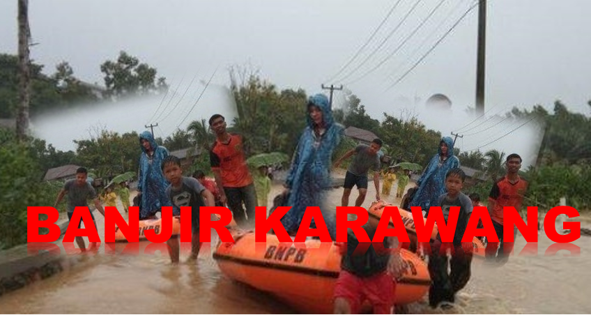 Karawang Dikepung Banjir! 15.734 KK Rumahnya Terendam