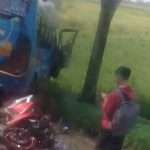 Elf "Makan" 3 Sepeda Motor di Jalanan Desa Ender