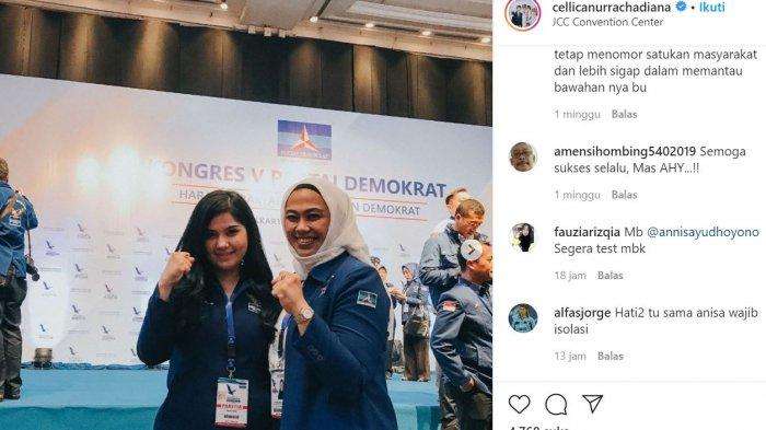 Teh Celli Sempat Posting Foto Bareng Istri Bos Partai Demokrat