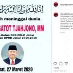 Innalillahi...Wakil Ketua DPD PDIP Jabar Wafat, "Sempat Menghadiri Musda HIPMI di Karawang"