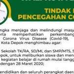 Cegah Corona, Depok Liburkan Sekolah, Cianjur (akan) Nyusul