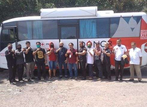 Tim Elang 063/SGJ dan YBIAK Gelar Donor Darah Bareng Ormas/LSM & Satpol PP