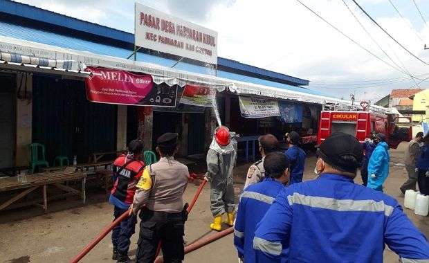 Ditutup, 3 Pasar di Pabuaran Disemprot Disinfektan, "Buntut 1 Positif Corona"