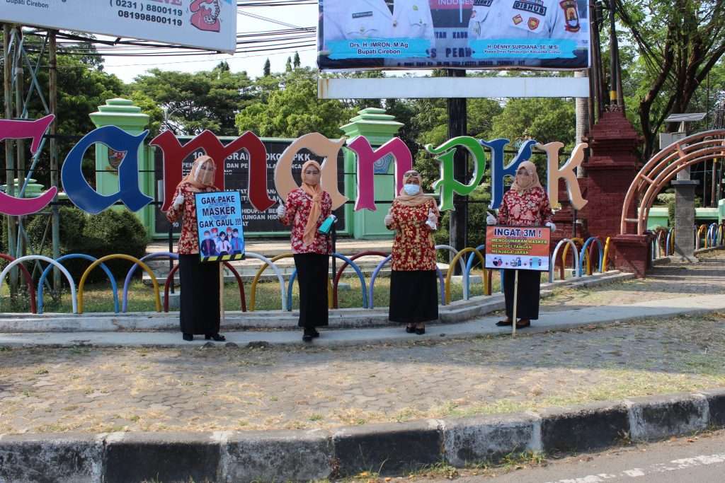 Hari Perhubungan Nasional 2020, Dishub Kab Cirebon Longmach Sambil Kampaye "Gerakan Pakai Masker"