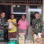 Rayakan HUT TNI Ke-75, Satgas Pamtas Yonif 312/KH Bantu Tokoh Agama Di Perbatasan