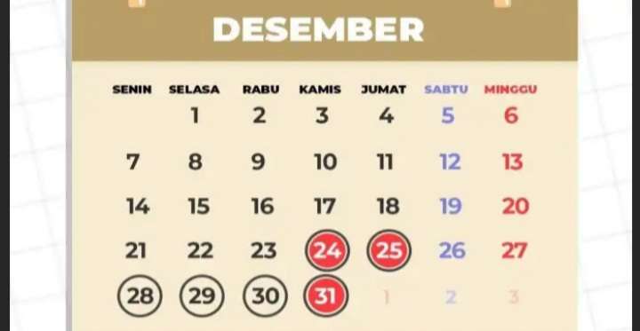 Fix! Tanggal 28, 29, 30 Desember Tidak Jadi Libur