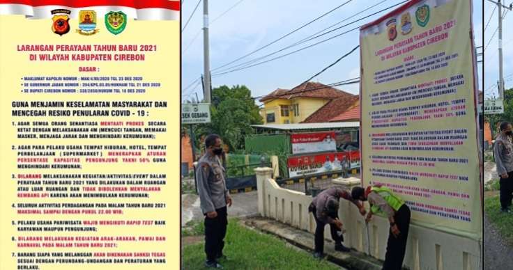 Polsek Gebang - Polresta Cirebon Larang Perayaan Tahun Baru 2021