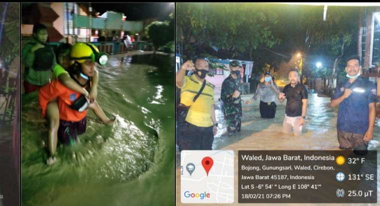 Malam Ini, Banjir Hebat Terjang Cirebon Timur