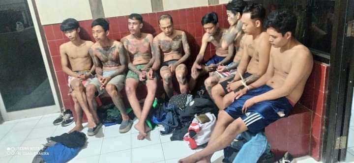 Mau Bikin Ribut, Polsek Pabuaran Amankan Delapan Anggota Geng Motor