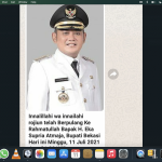 Sempat Dirawat Akibat Covid, Bupati Bekasi Wafat