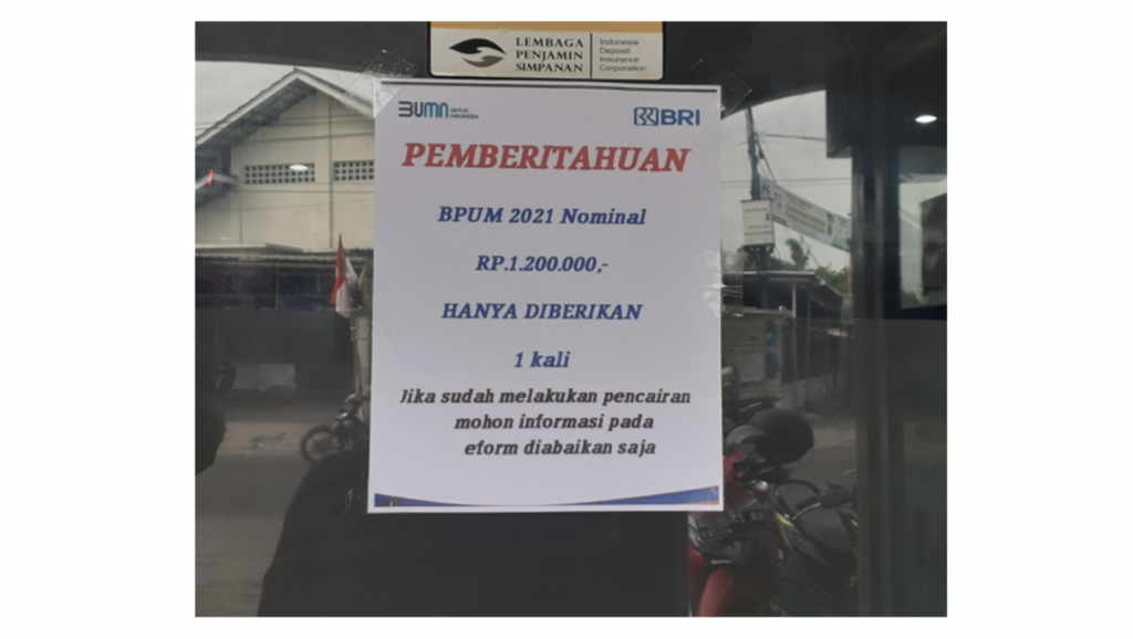 BPUM 2021 Rp 1,2 Juta Hanya Cair Satu Kali