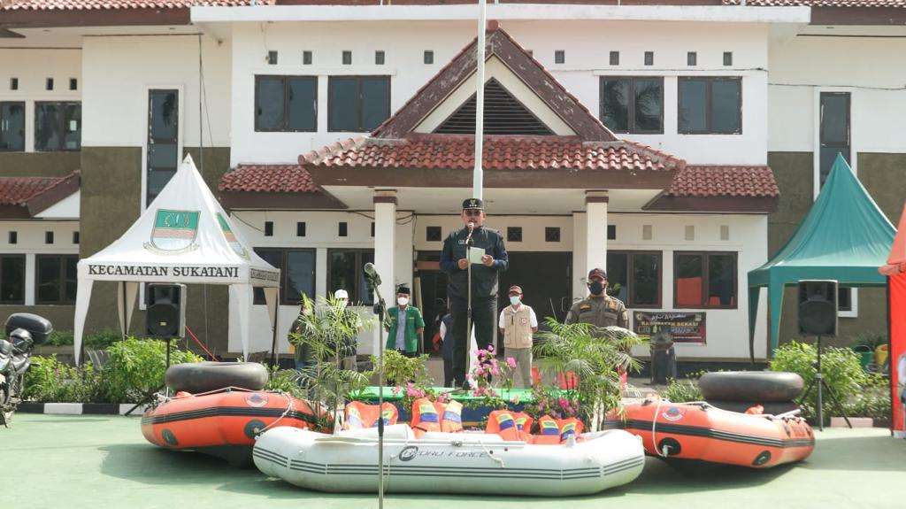 Apel Siaga, Camat Sukatani Himbau Warga Antisipasi Bencana Hidrometeorologi