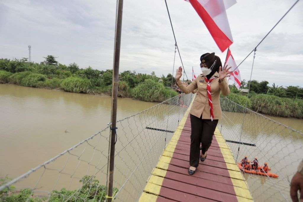 Hubungkan Dua Provinsi, Jembatan Pramuka Losari Cetak Rekor MURI