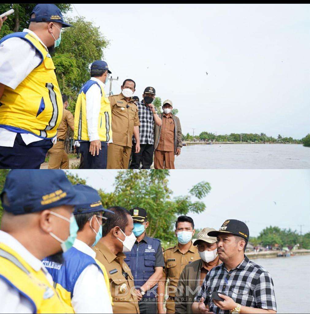 Dampingi BBWS Citarum, Plt. Bupati Bekasi Tinjau Tanggul Kritis