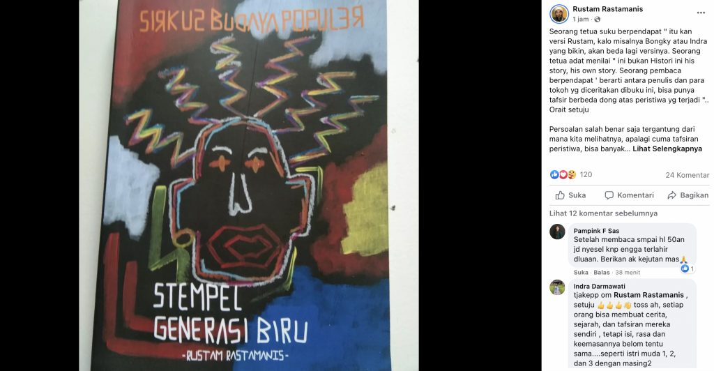 Buku “Stempel Generasi Biru” Tuai Pro Kontra, Begini Jawaban Rustam