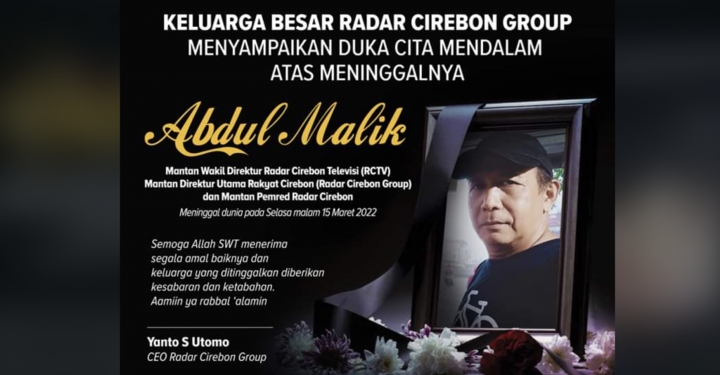 Bang Malik, "Senior" Radar Cirebon Tutup Usia Bang Malik, "Senior" Radar Cirebon Tutup Usia