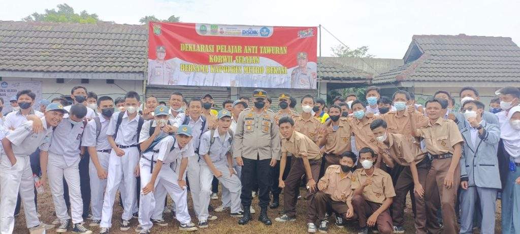 Ratusan Pelajar SMK di 3 Kecamatan di Kabupaten Bekasi Gelar Deklarasi Anti Tawuran dan Kekerasan